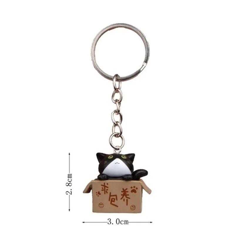 1 Piece Cute Cat Pvc Metal Unisex Bag Pendant Keychain