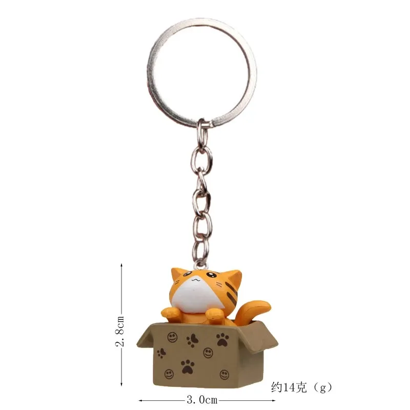 1 Piece Cute Cat Pvc Metal Unisex Bag Pendant Keychain