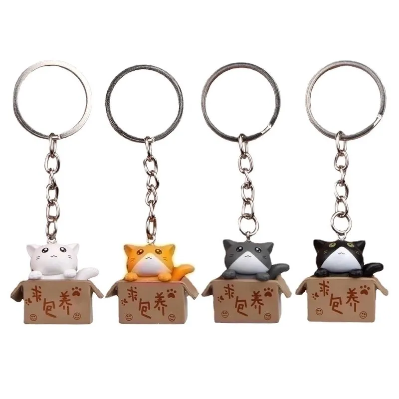 1 Piece Cute Cat Pvc Metal Unisex Bag Pendant Keychain