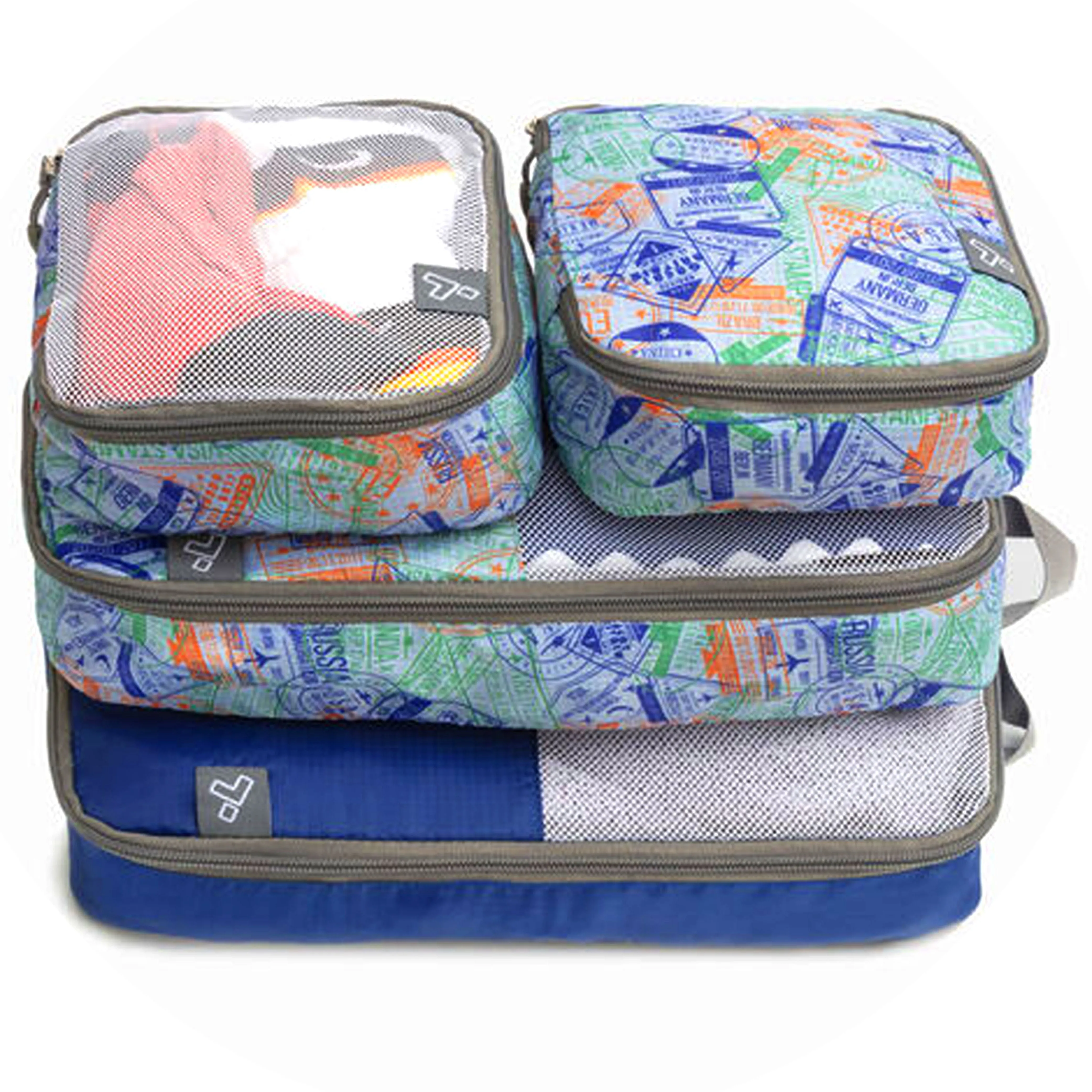4 Pc Travelon Packing Organizer Toiletry Makeup Cosmetic Bag Case Zipper Holder