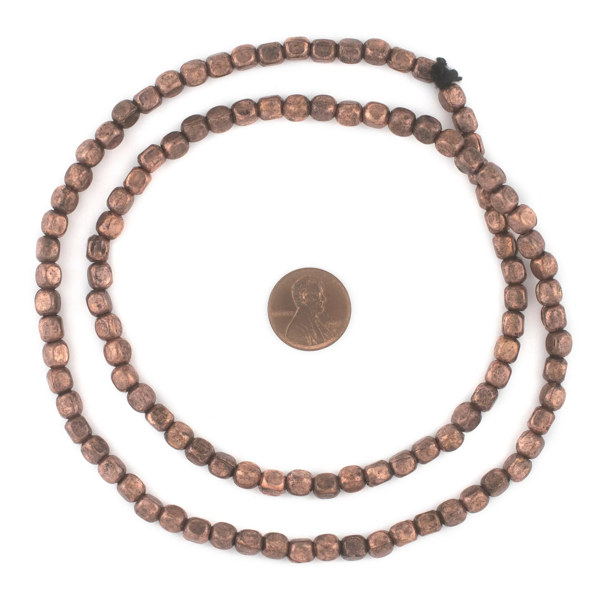 Antiqued Copper Rounded Rectangle Beads (6x5mm)