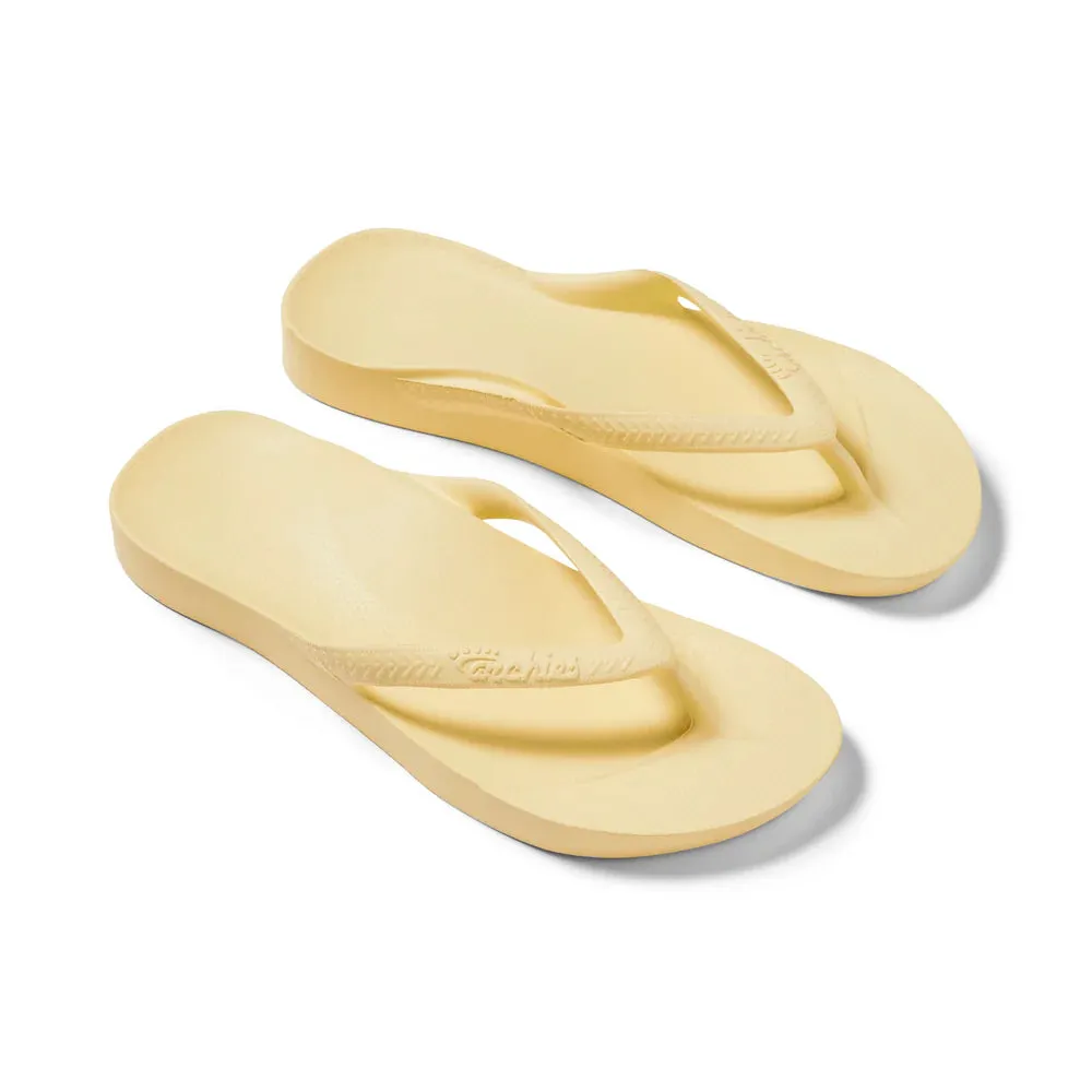 Archies Footwear Arch Support Flip Flops - Lemon
