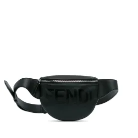Black Fendi Fendi Logo Belt Bag