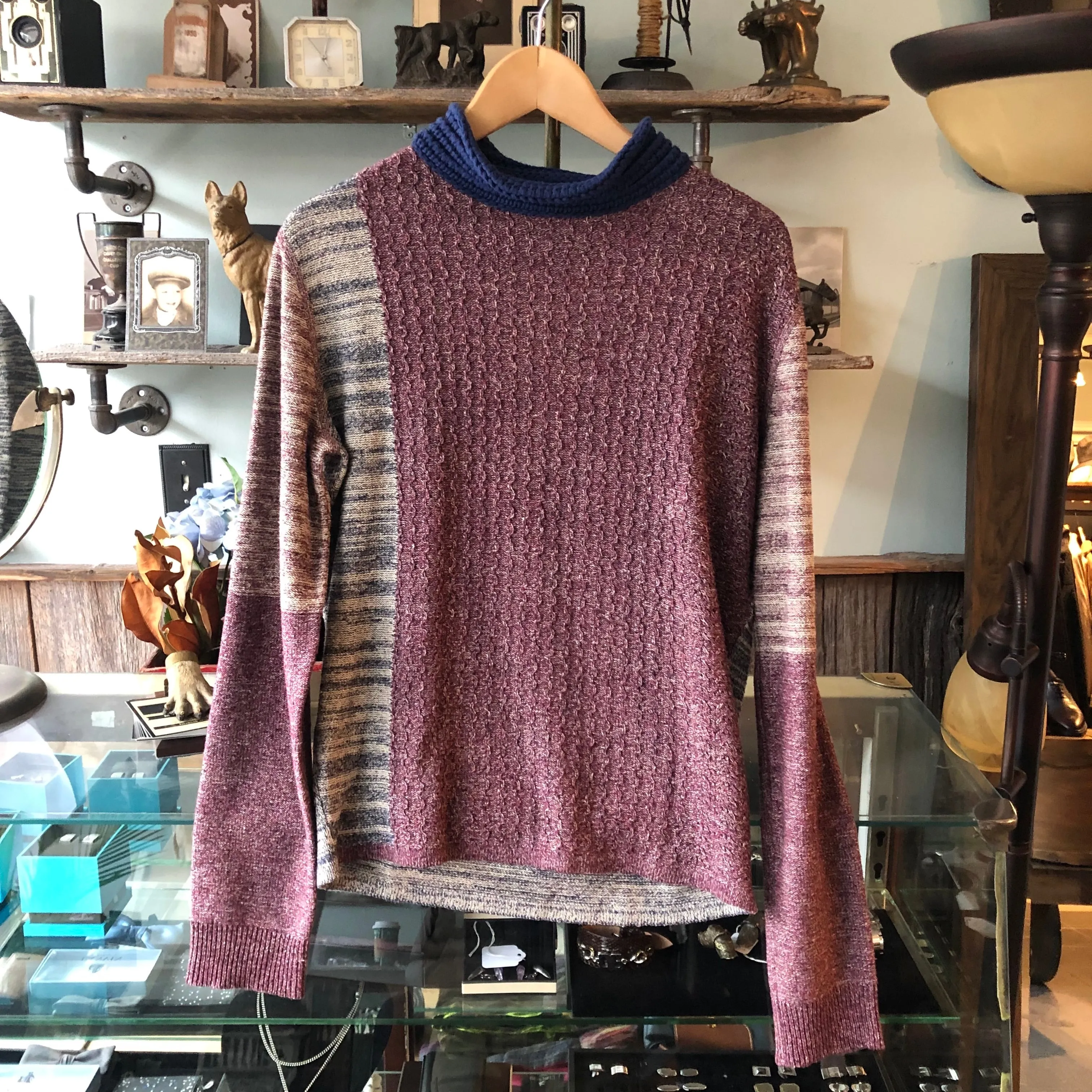 Bottega Veneta Red Heather Multi Colour Knit Sweater - M