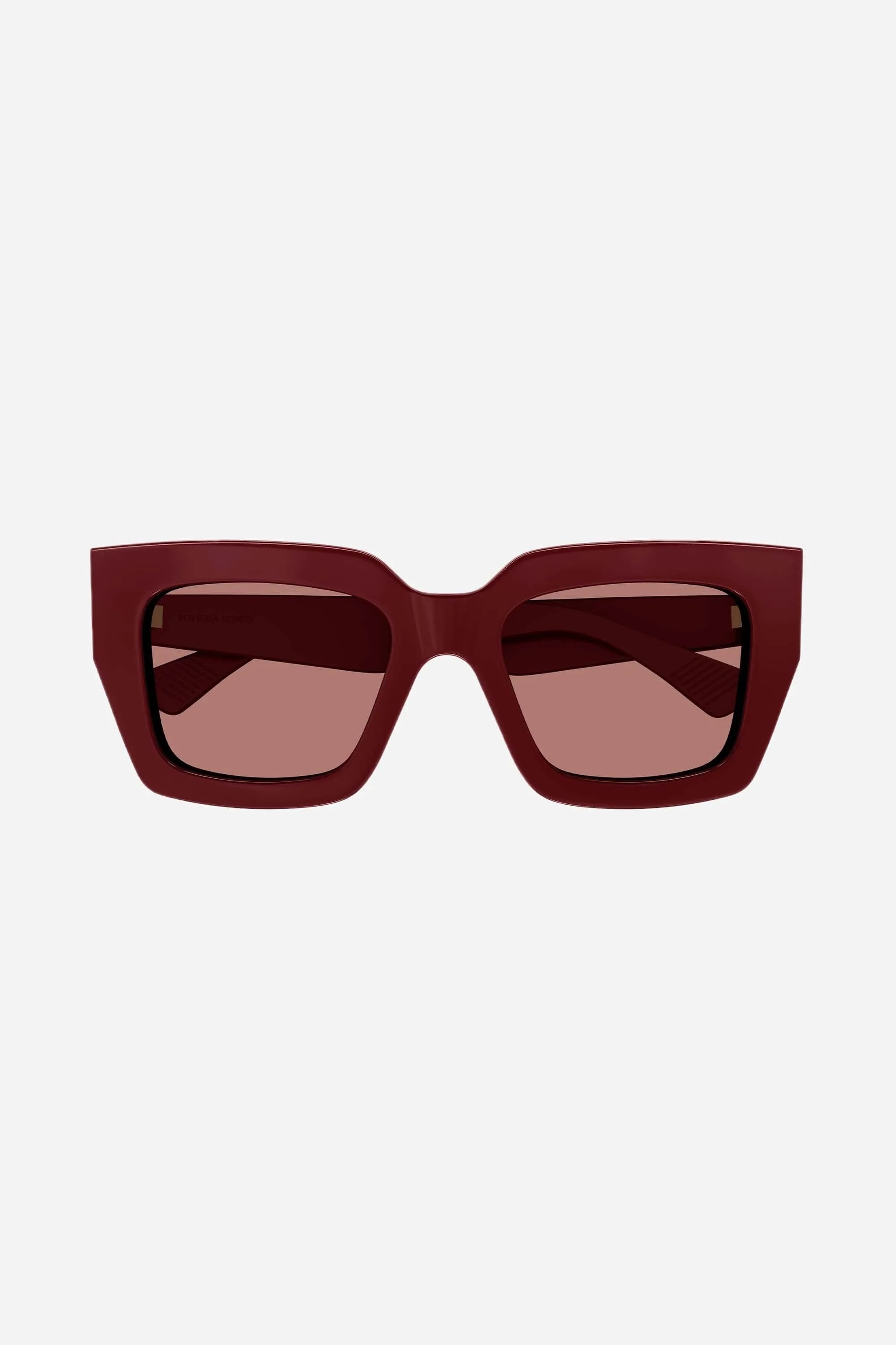 Bottega Veneta squared bold burgundy sunglasses