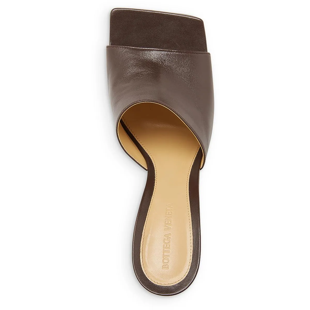 Bottega Veneta Womens Leather Slip On Wedge Sandals