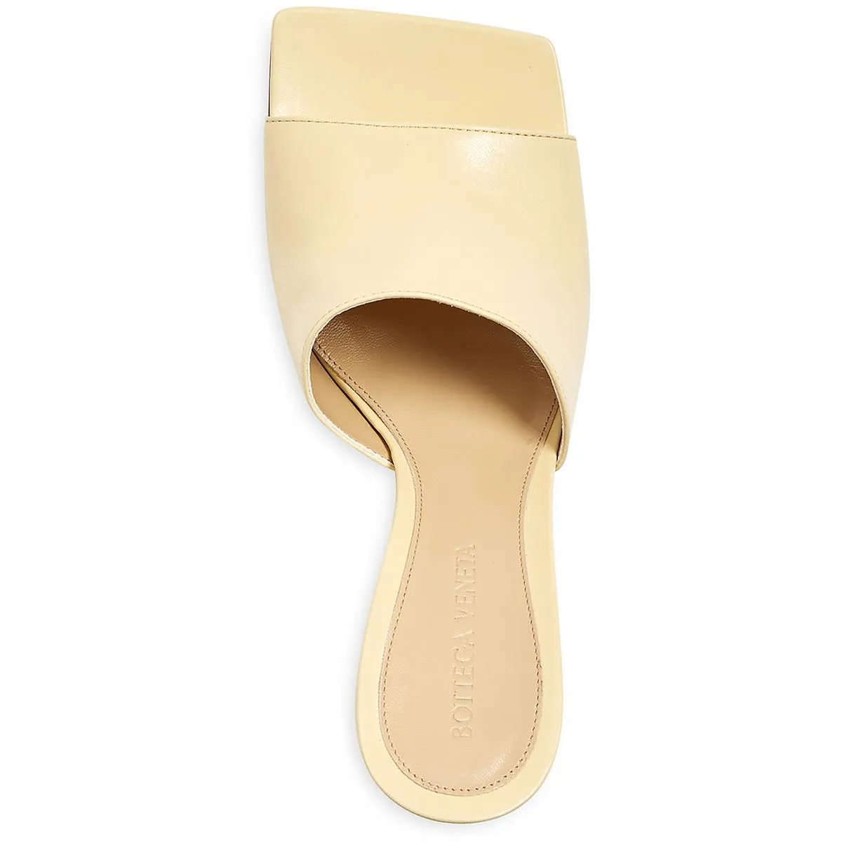 Bottega Veneta Womens Leather Slip On Wedge Sandals