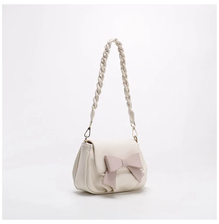 Bow-tie Flap Pocket Shoulder Bag