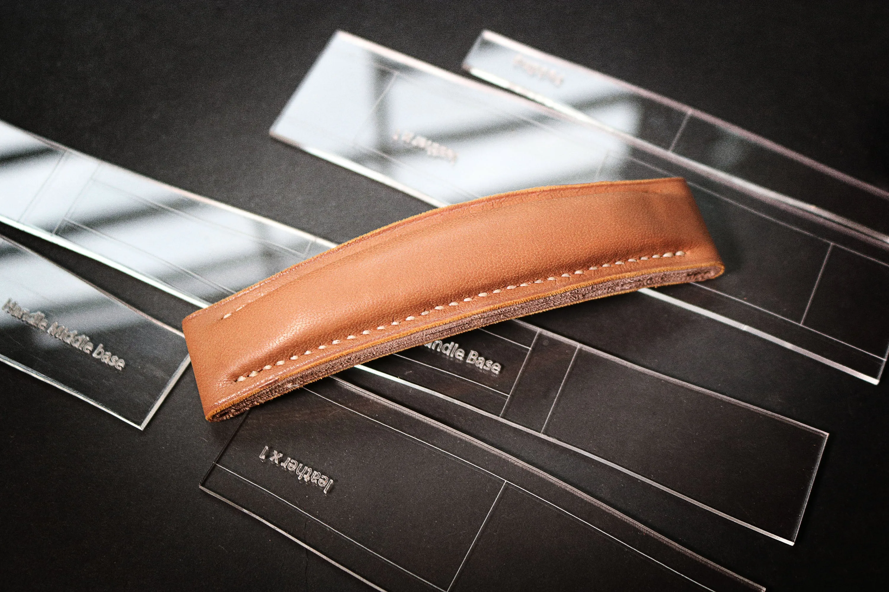 BRIEFCASE HANDLE (20/25/30mm) - acrylic templates   video tutorial