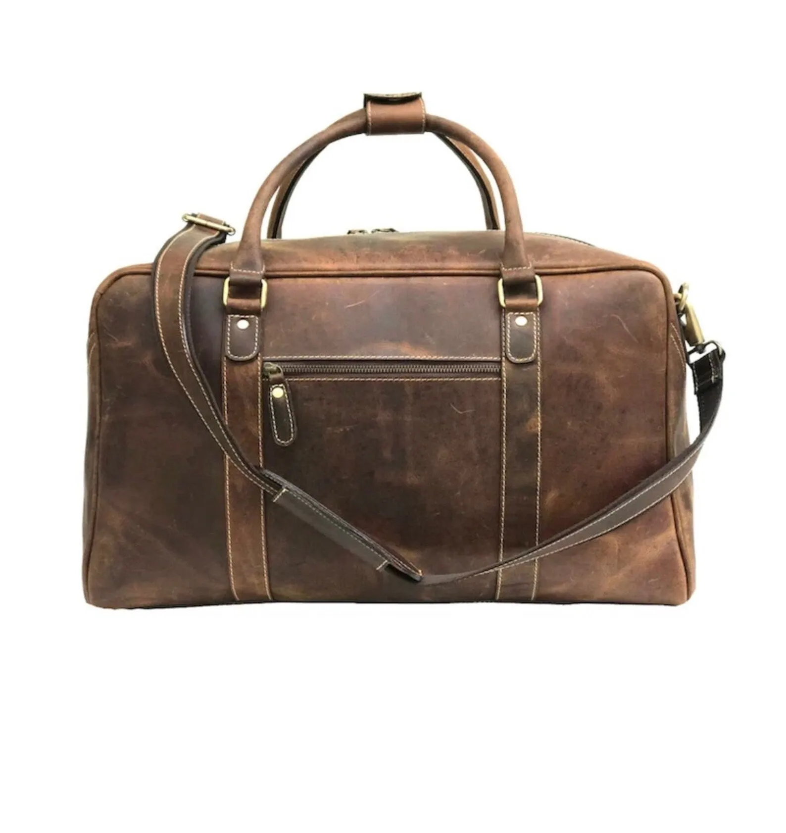 brown leather overnight bag mens