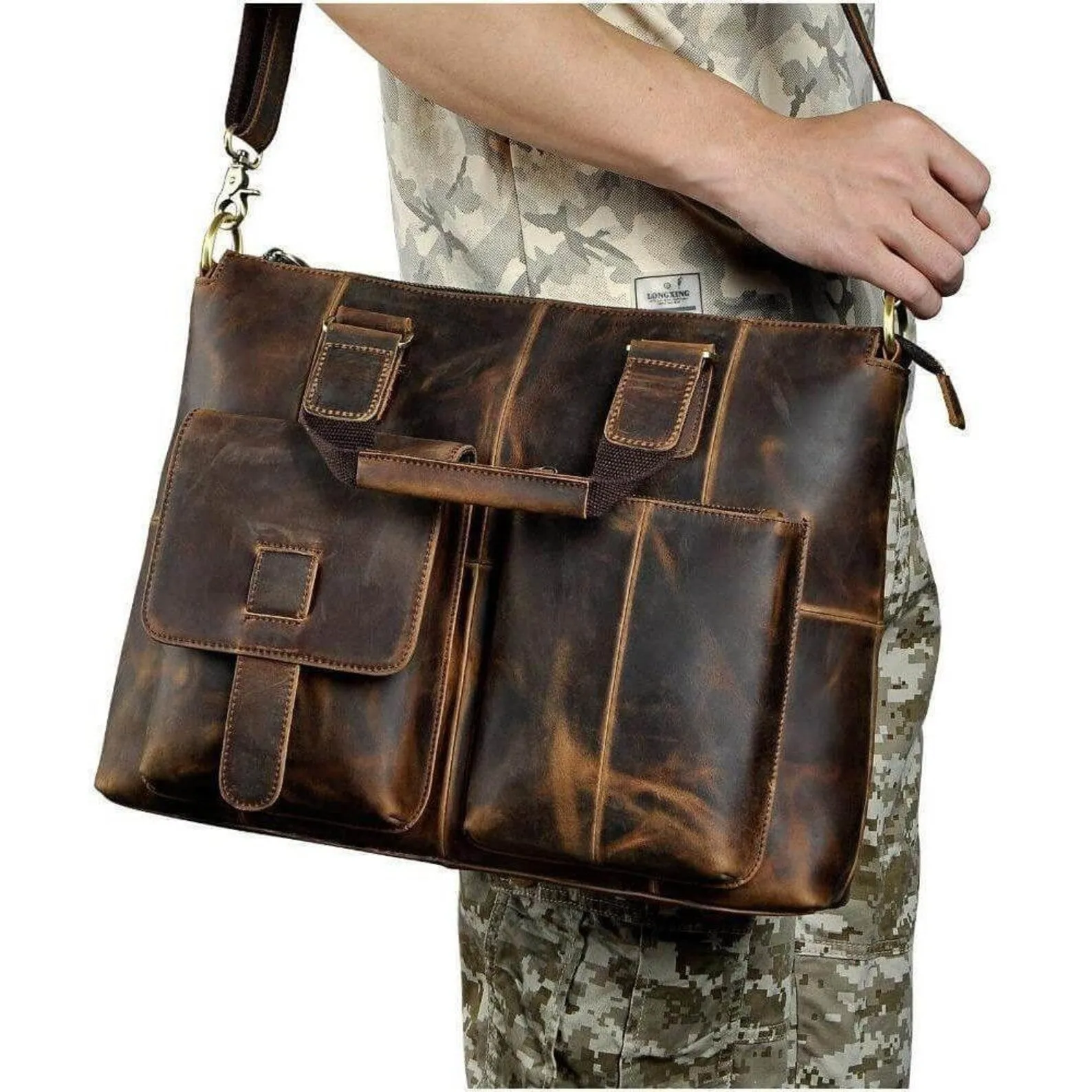 Brown Messenger Bag Leather