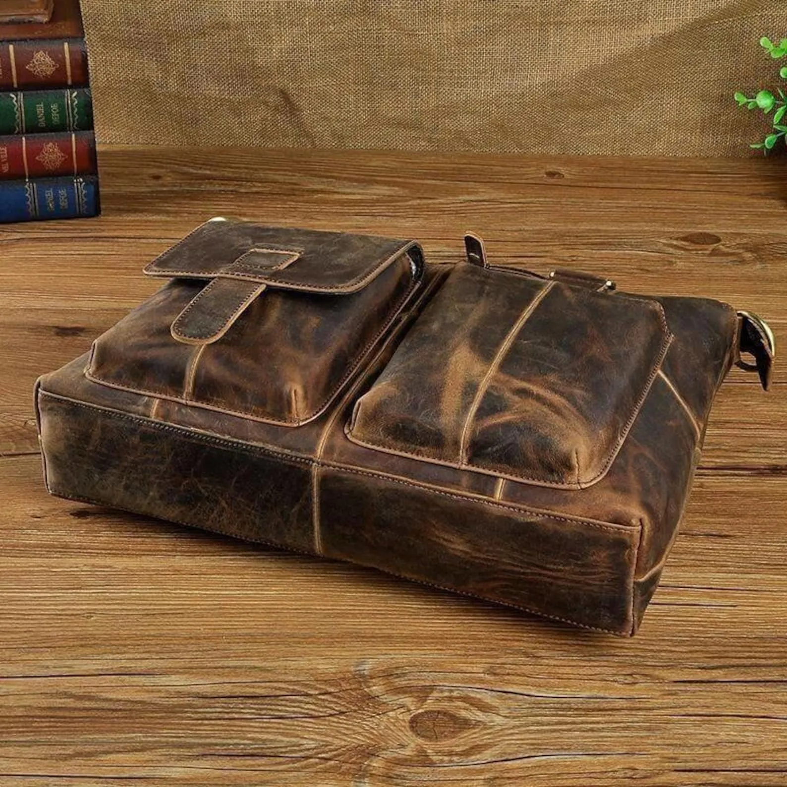 Brown Messenger Bag Leather