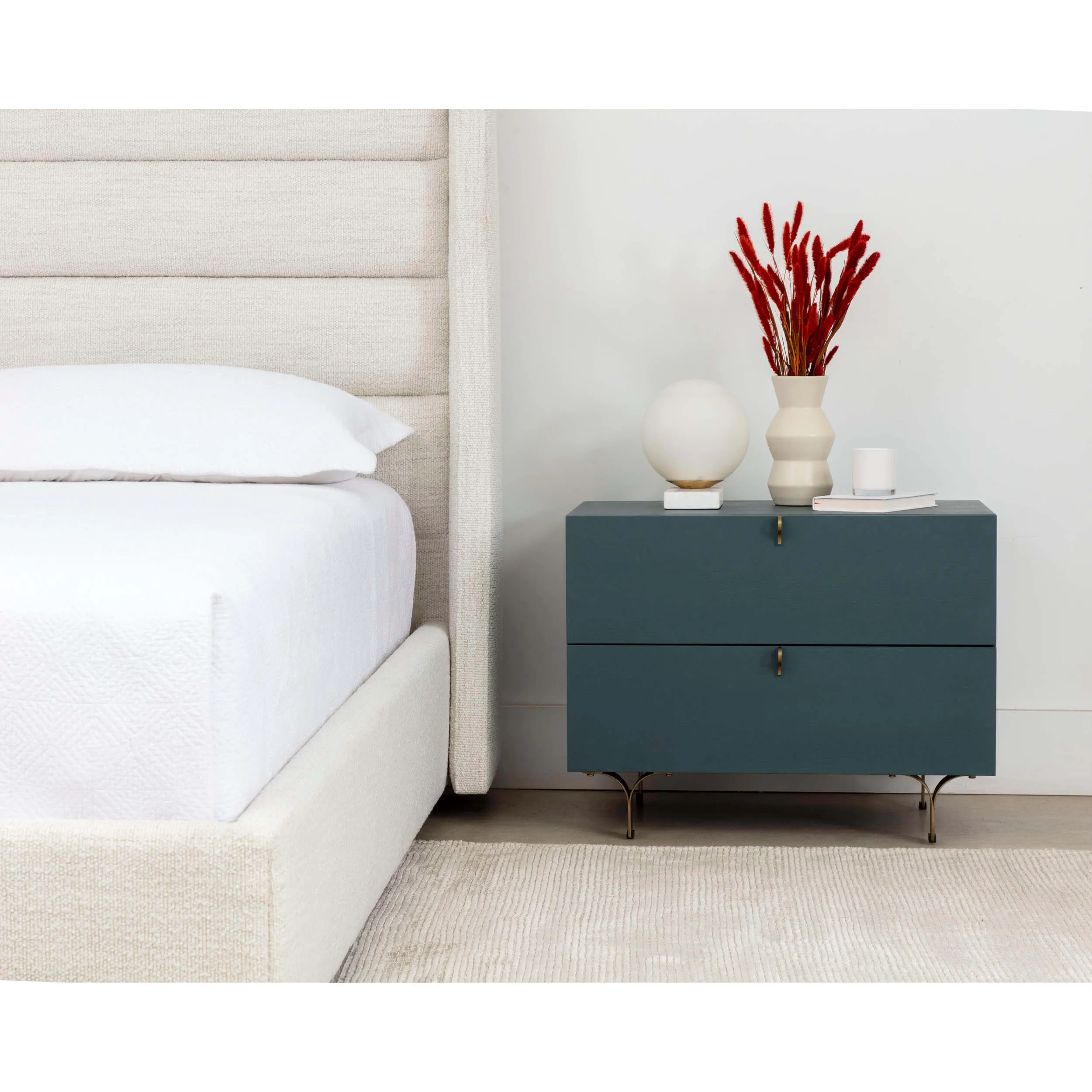 Celine Large Nightstand, Teal