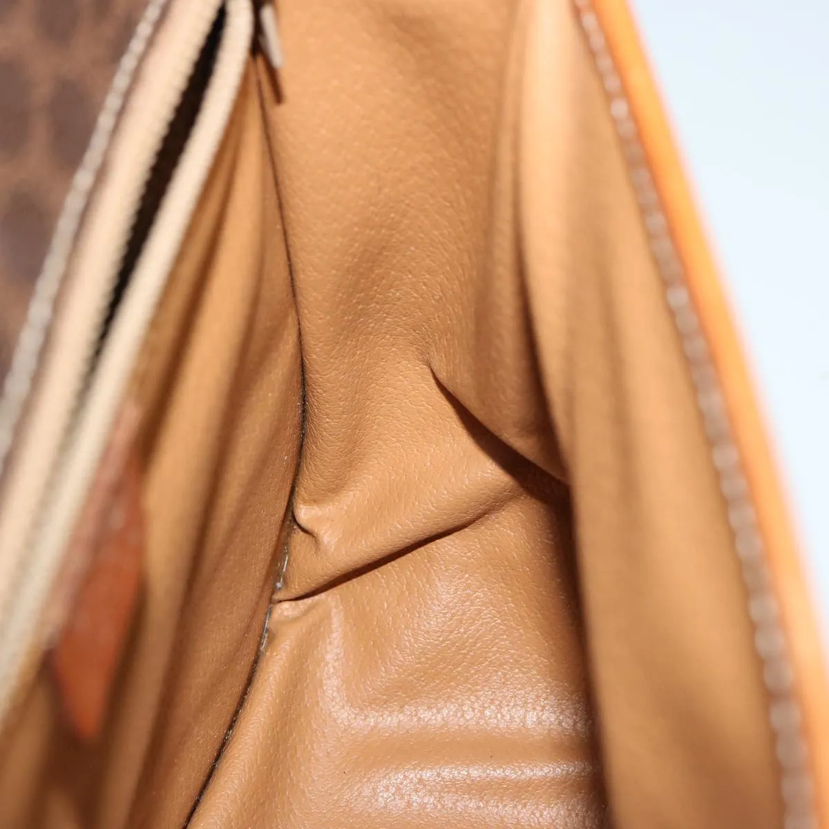 CELINE Macadam Canvas Shoulder Bag PVC Brown Auth ep3765