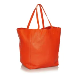 Celine Medium Horizontal Cabas Leather Tote Bag