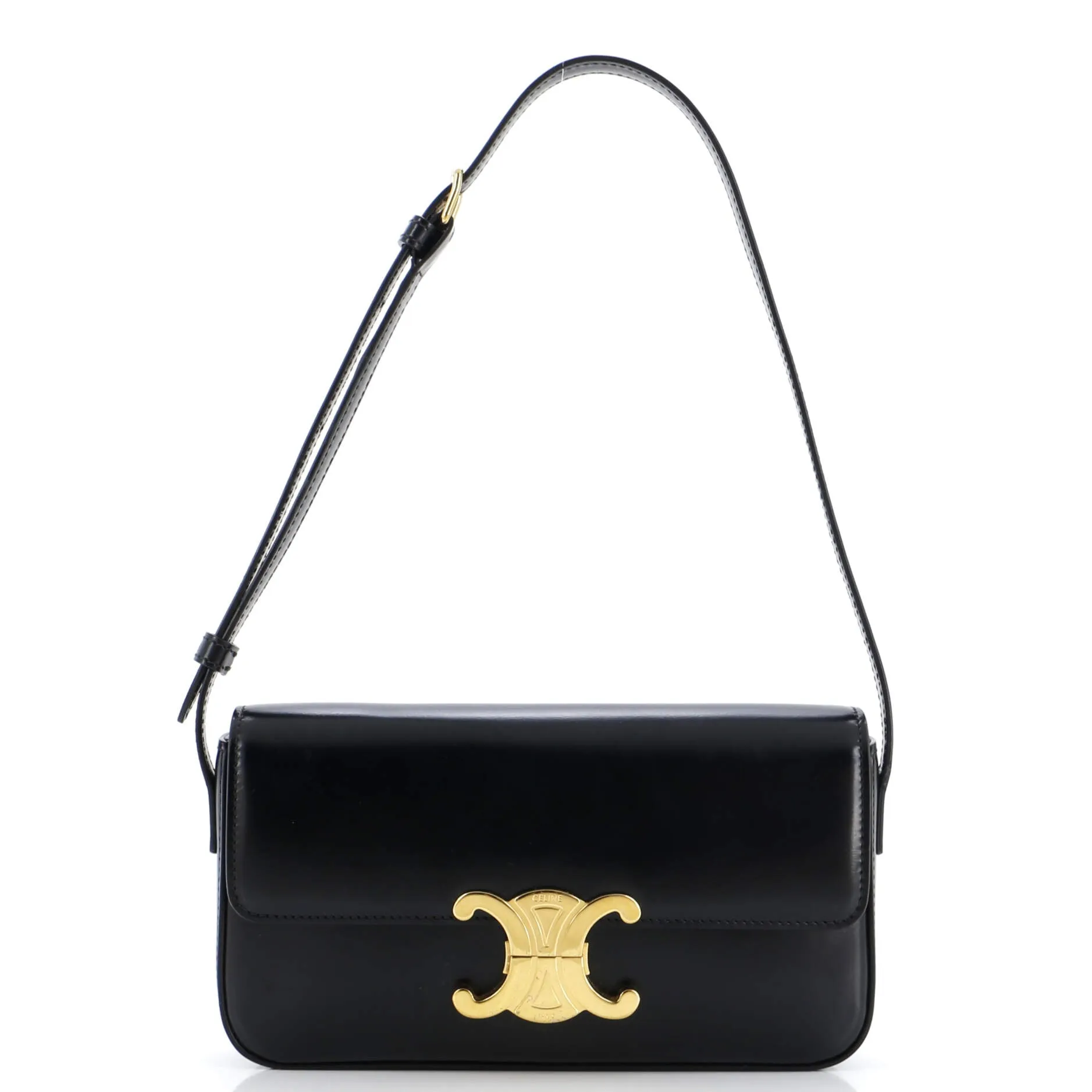 CELINE Triomphe East-West Shoulder Bag Smooth Calfskin