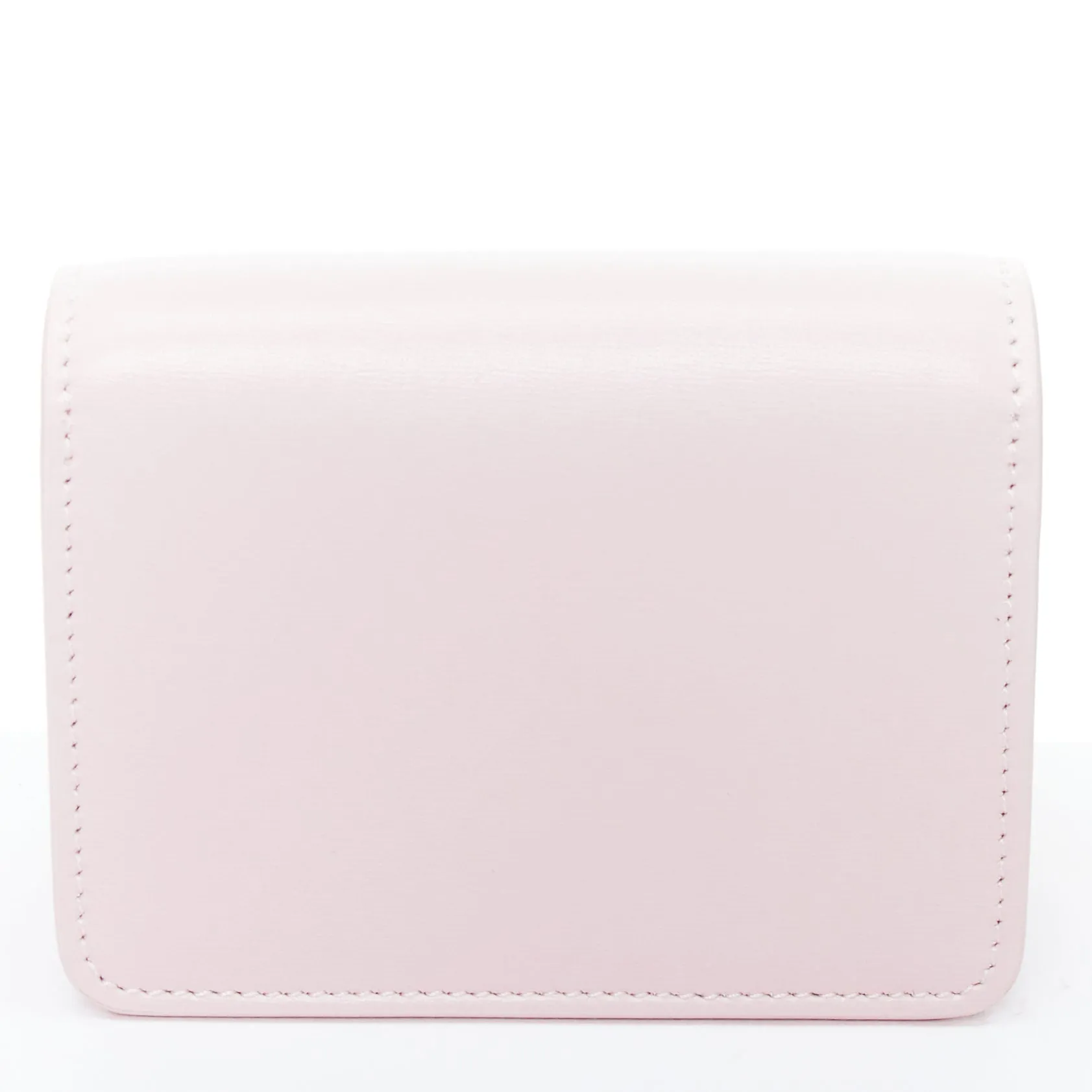 CELINE Triomphe lilac leather logo cardholder on chain crossbody bag