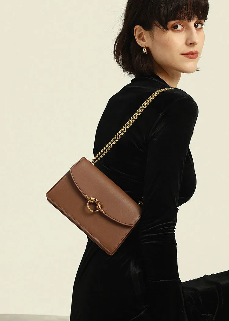 Chain Leather Shoulder Bag