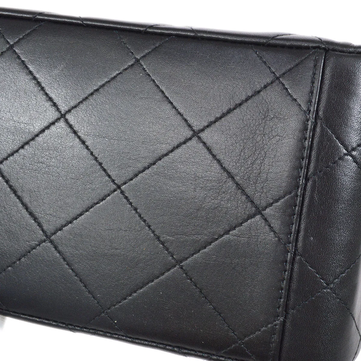 Chanel 1991-1994 Black Lambskin Classic Flap Maxi 75041