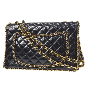 CHANEL Classic Flap Maxi Chain Shoulder Bag Black 26318
