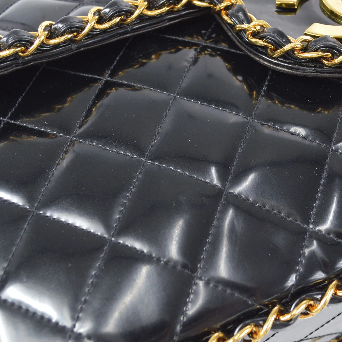 CHANEL Classic Flap Maxi Chain Shoulder Bag Black 26318