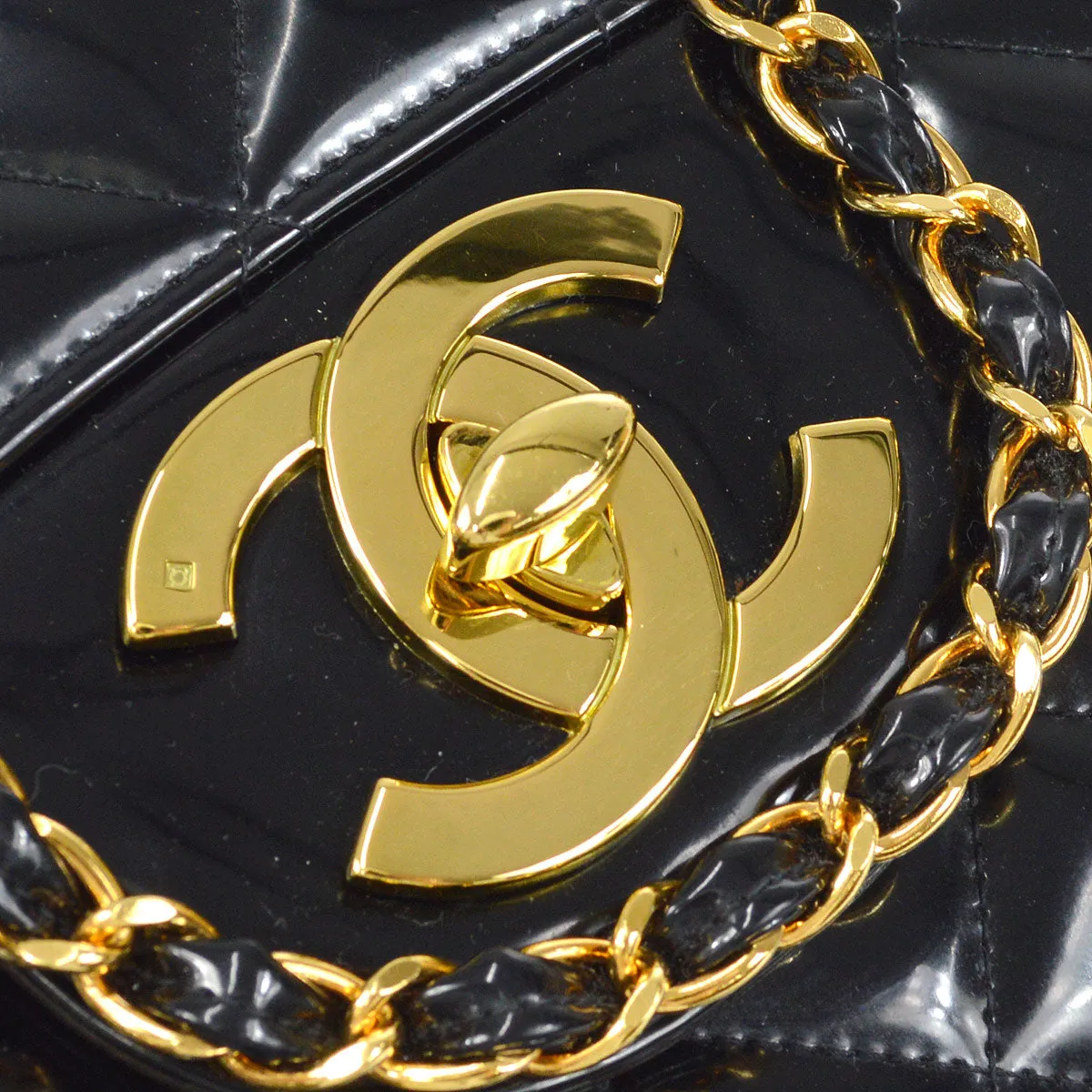 CHANEL Classic Flap Maxi Chain Shoulder Bag Black 26318