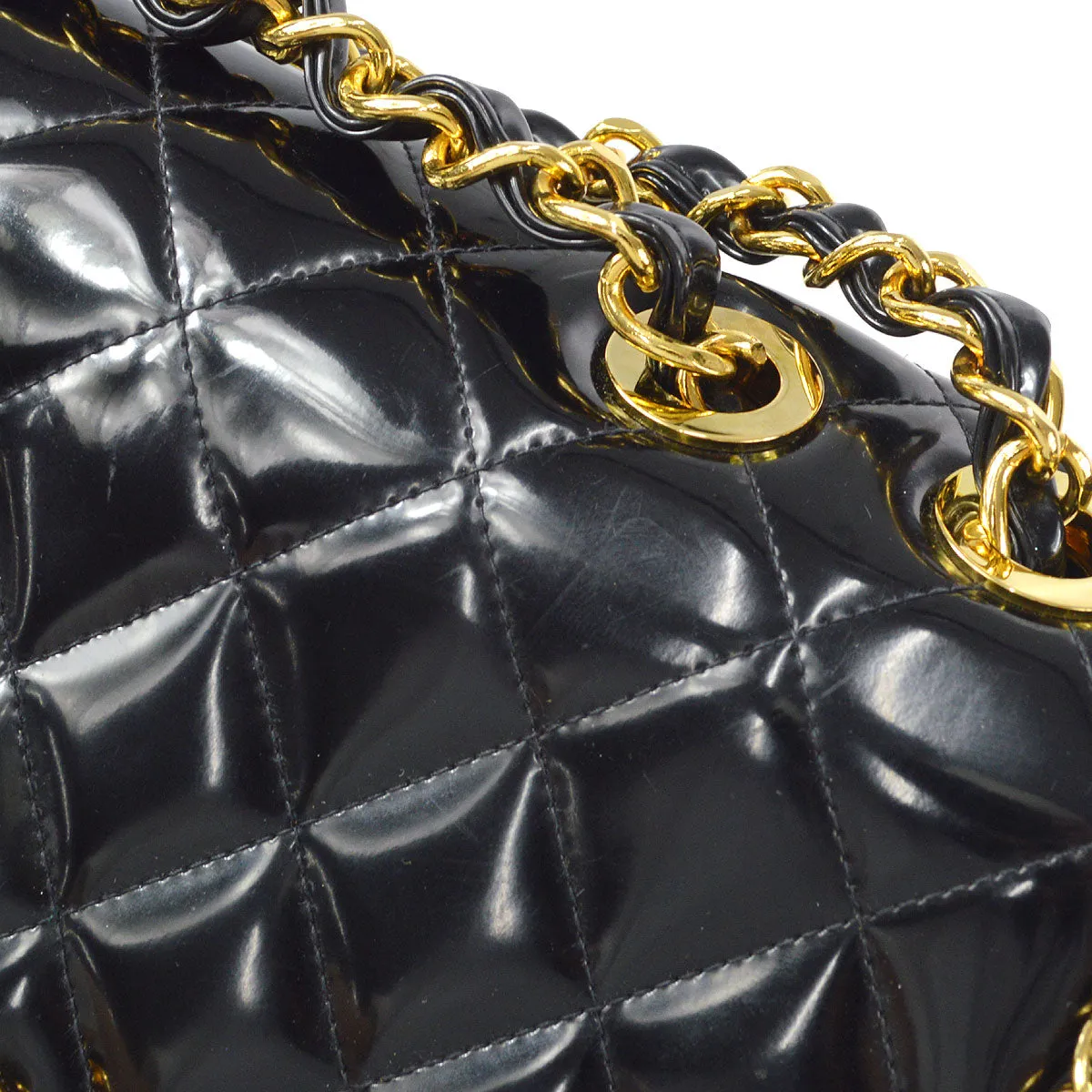 CHANEL Classic Flap Maxi Chain Shoulder Bag Black 26318