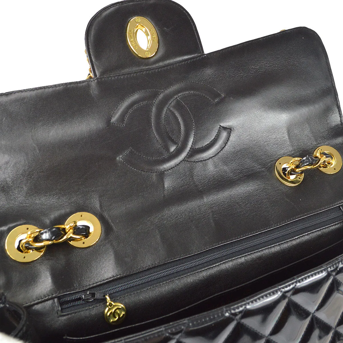 CHANEL Classic Flap Maxi Chain Shoulder Bag Black 26318