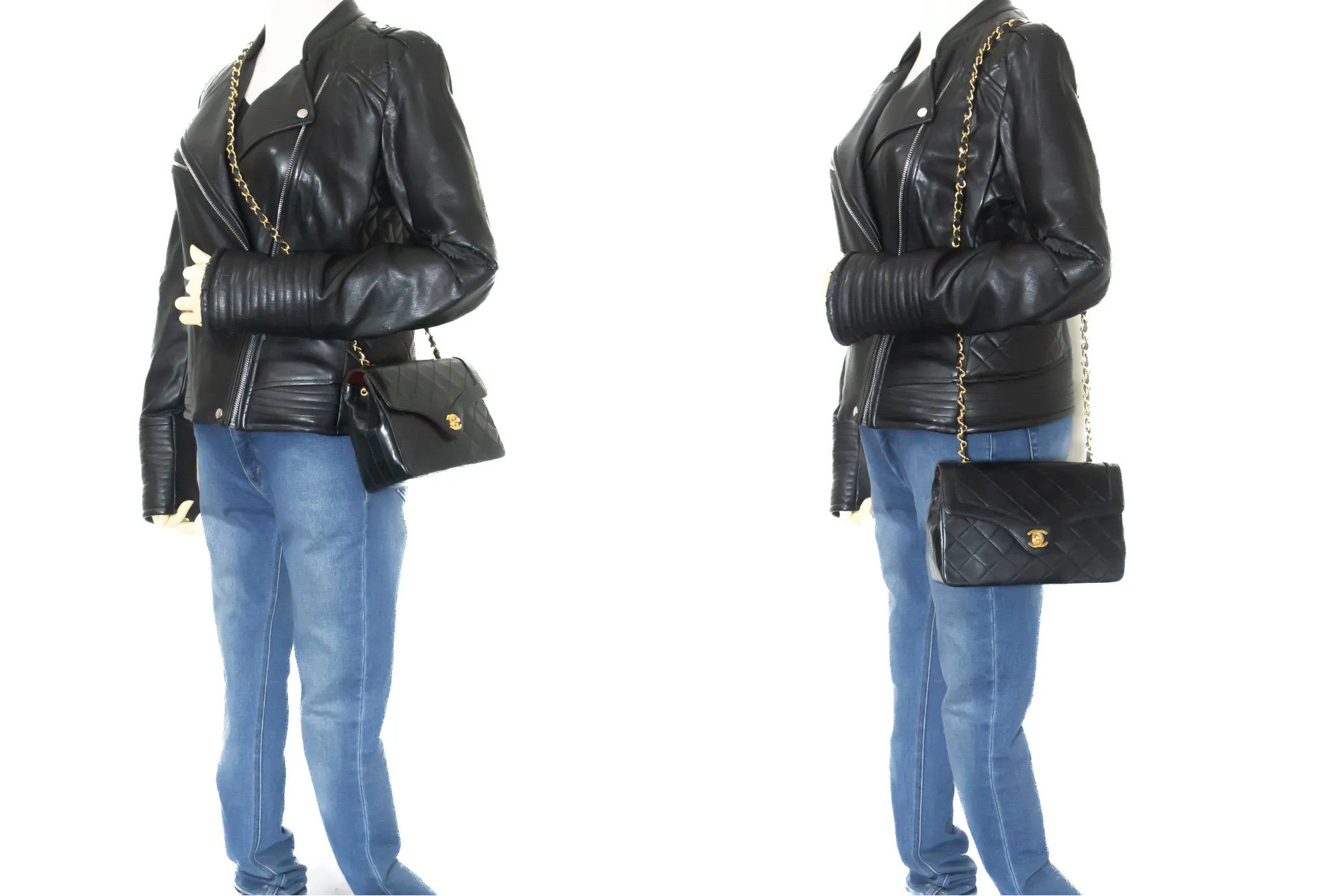 CHANEL Small Single Flap Chain Shoulder Bag Black Quilted Lambskin n03