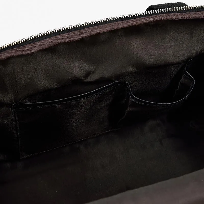 CHARLEROI | Black Leather Duffle Bag