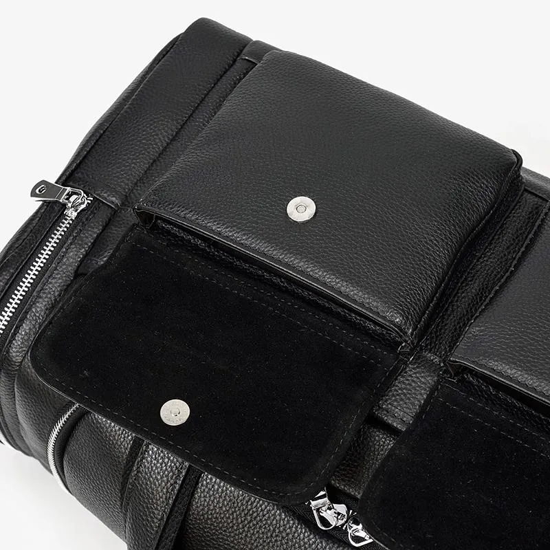 CHARLEROI | Black Leather Duffle Bag
