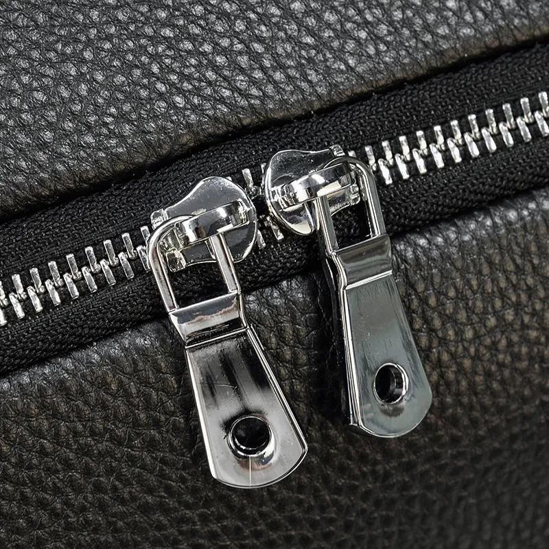 CHARLEROI | Black Leather Duffle Bag