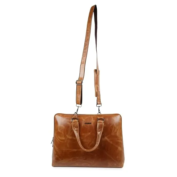 CIMONI® Premium Pure Genuine Leather Office Briefcase 15 inches Designer Laptop Bag on sale