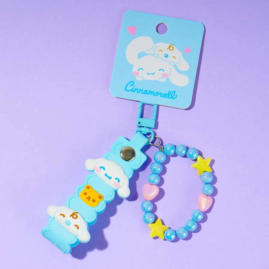 Cinnamoroll Keychain With Beaded Bracelet
