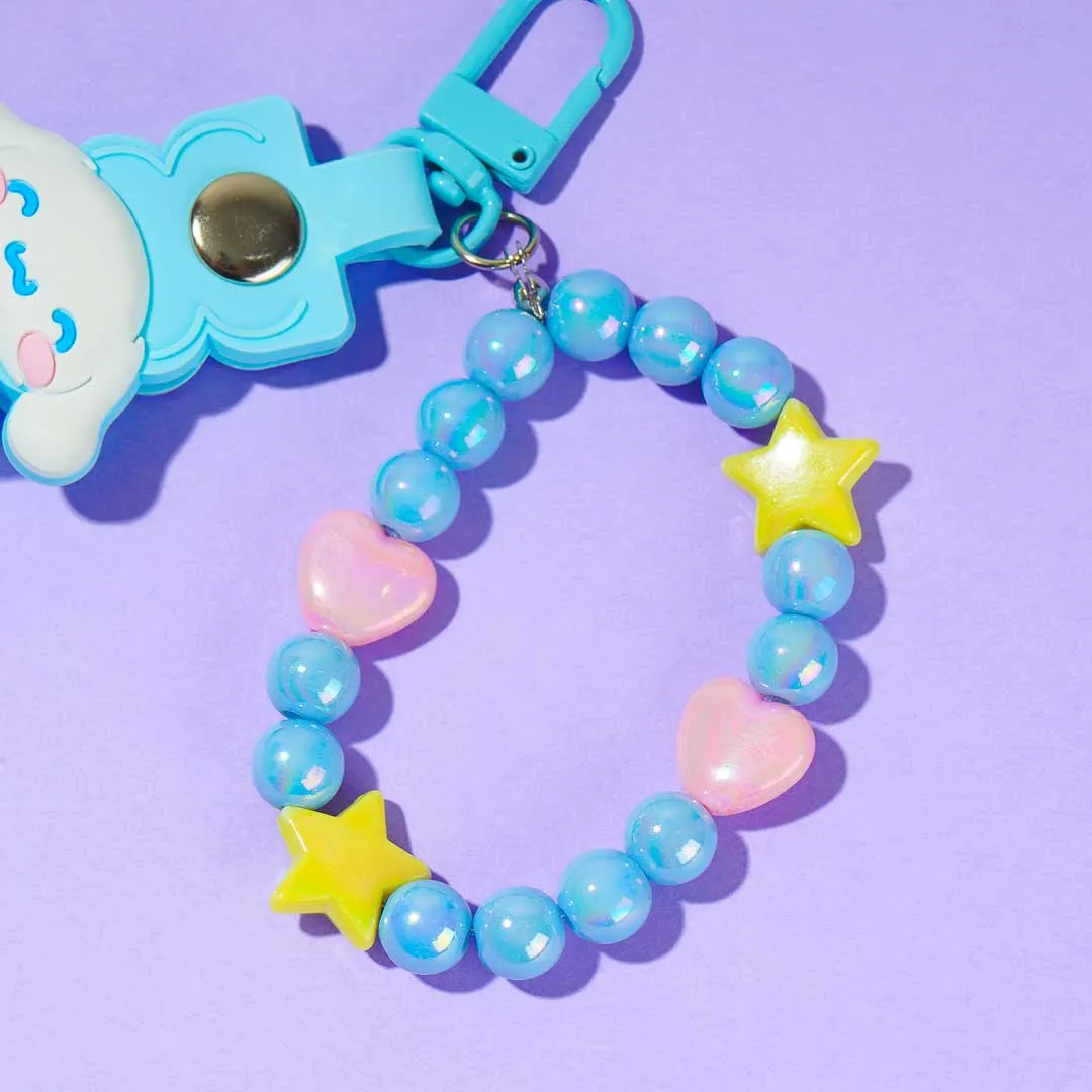 Cinnamoroll Keychain With Beaded Bracelet