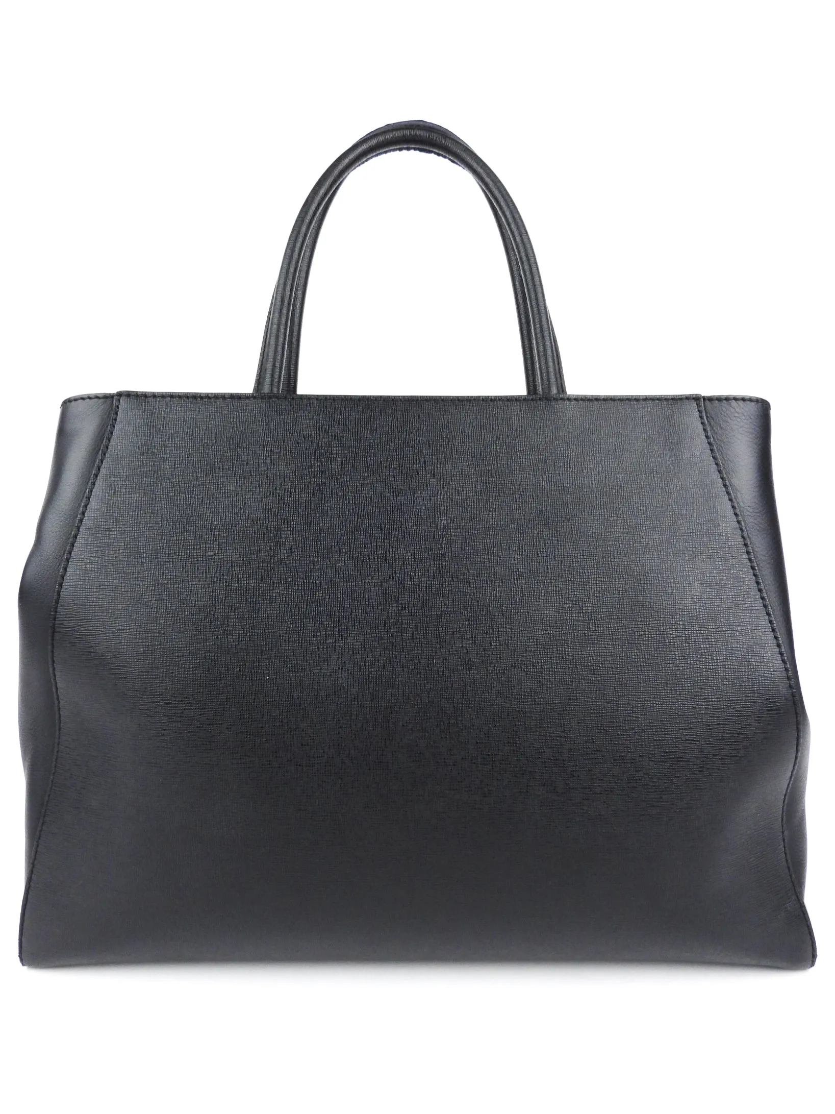 Fendi Black Leather 2Jours Two Way Tote Bag