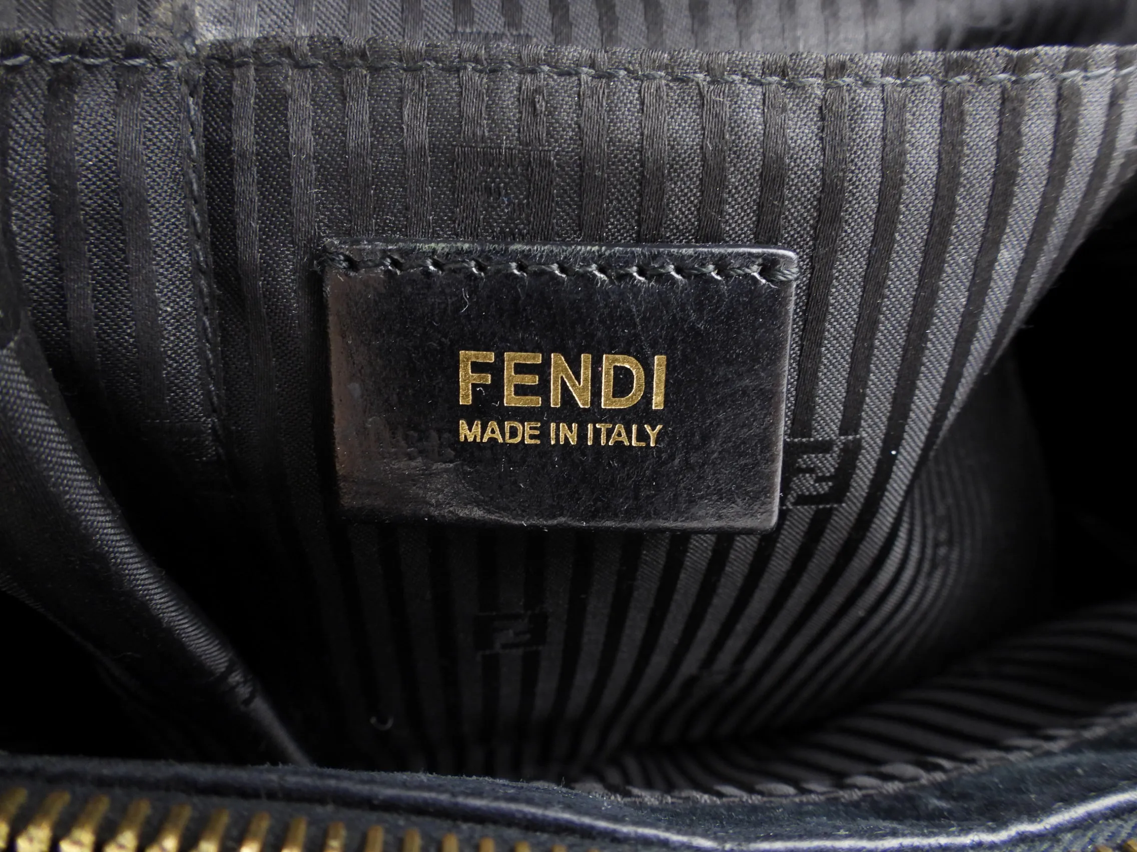 Fendi Black Leather 2Jours Two Way Tote Bag
