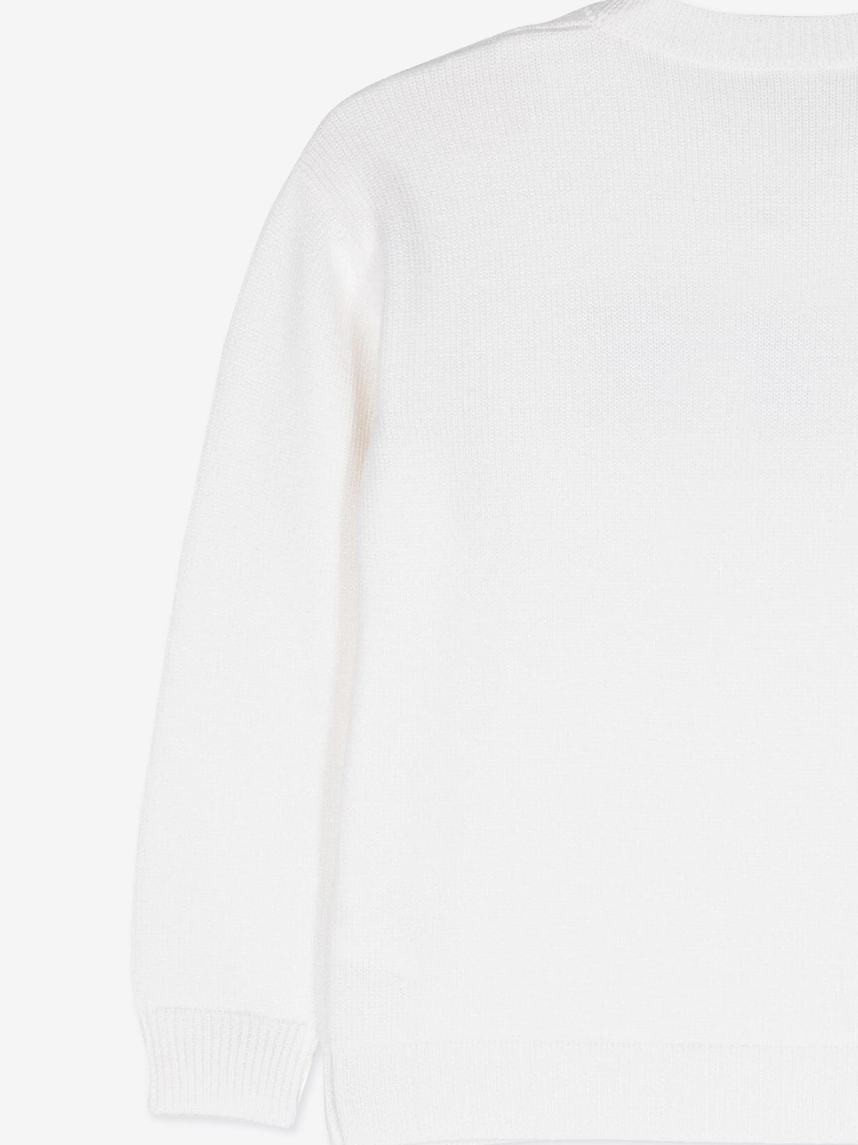 Fendi Kids Wool Knit Jumper in White