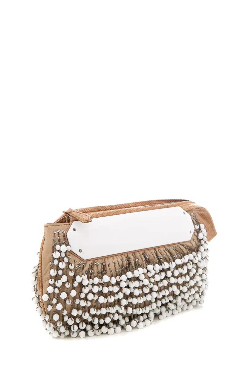 Fendi Natural Mini - Tasche Beaded Handbag