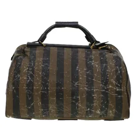 FENDI Pecan Canvas Shoulder Bag 2way Black Brown  th3595