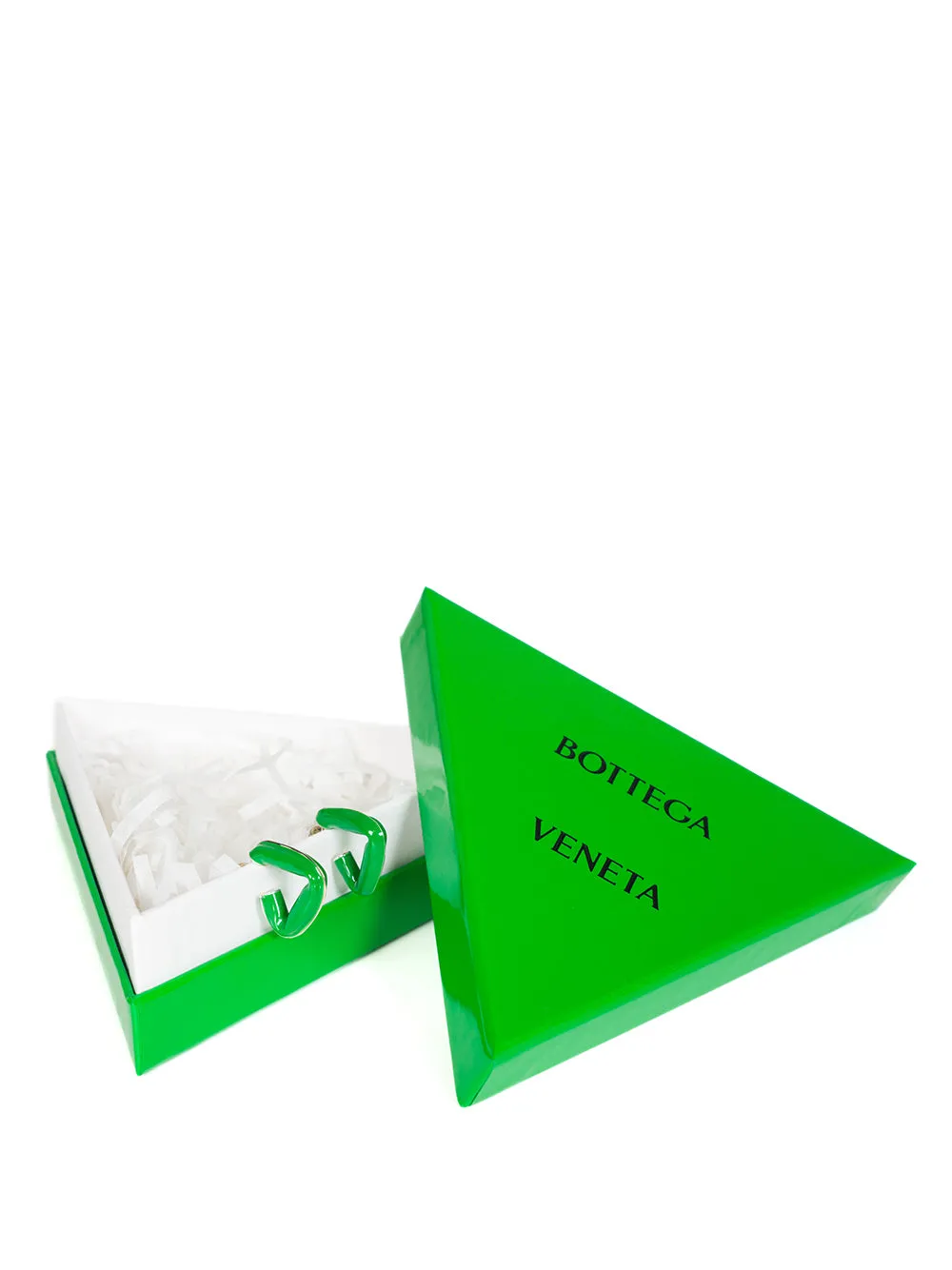 Fold triangle hoop earrings
