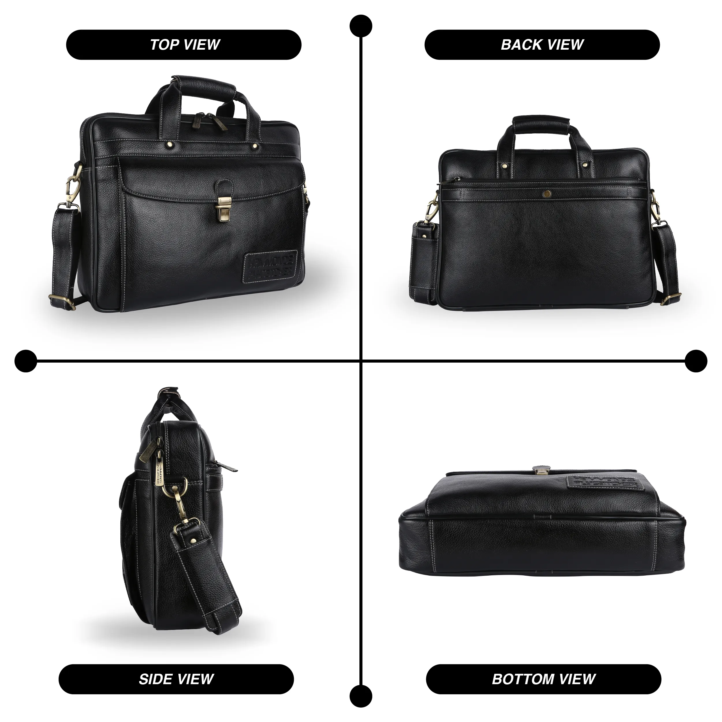 Genuine Leather Laptop Messenger Bag For Men - It Comes With 1 Year Warranty