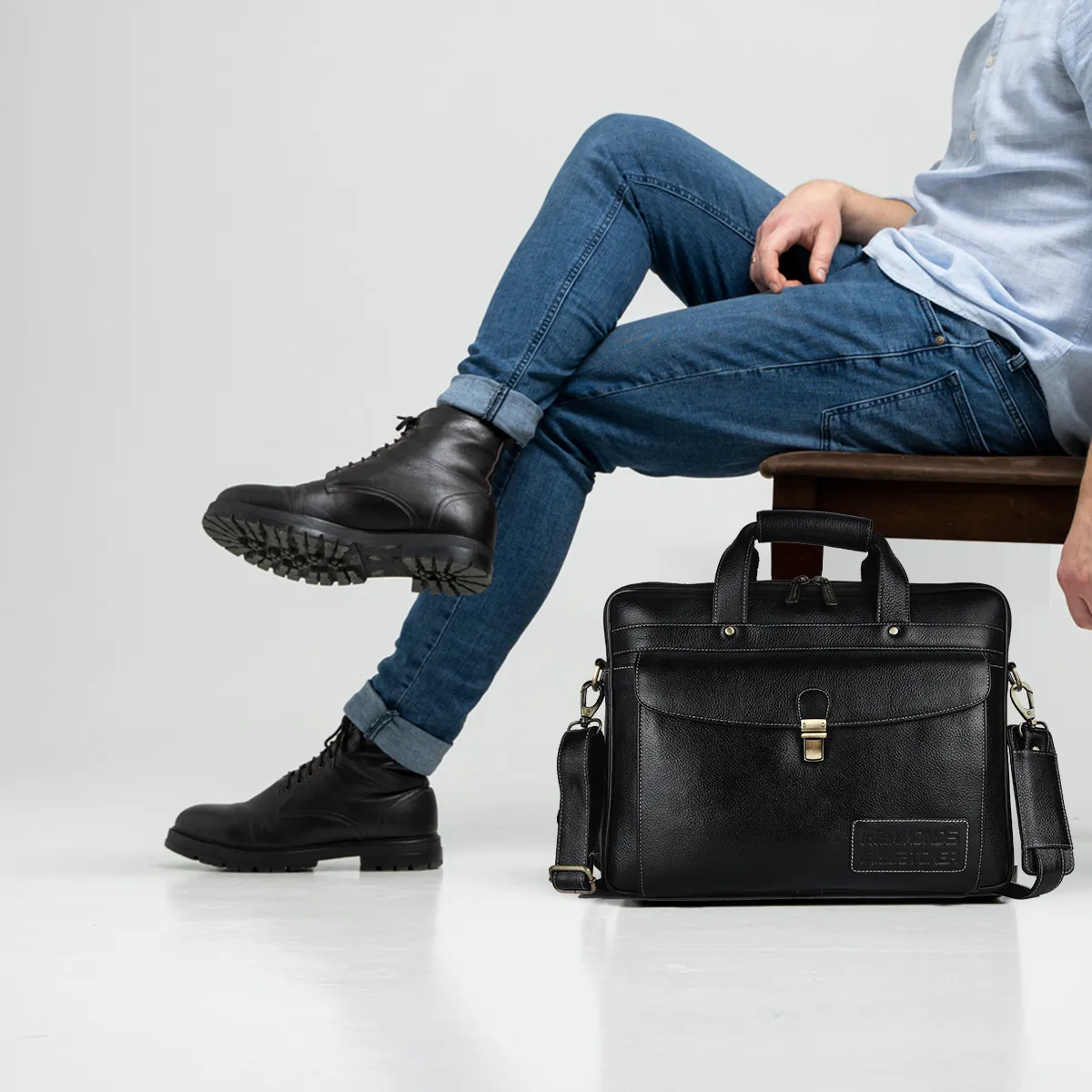 Genuine Leather Laptop Messenger Bag For Men - It Comes With 1 Year Warranty