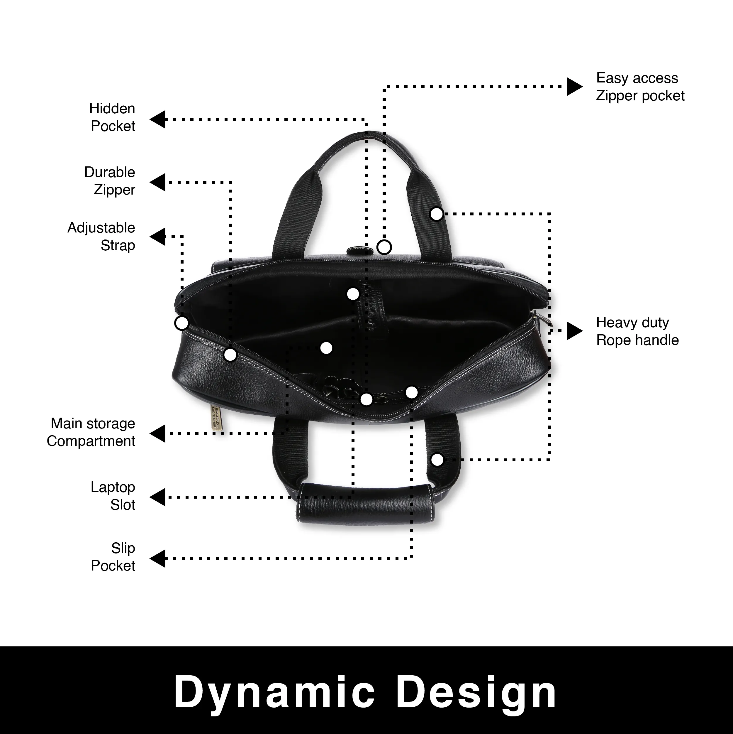 Genuine Leather Laptop Messenger Bag For Men - It Comes With 1 Year Warranty
