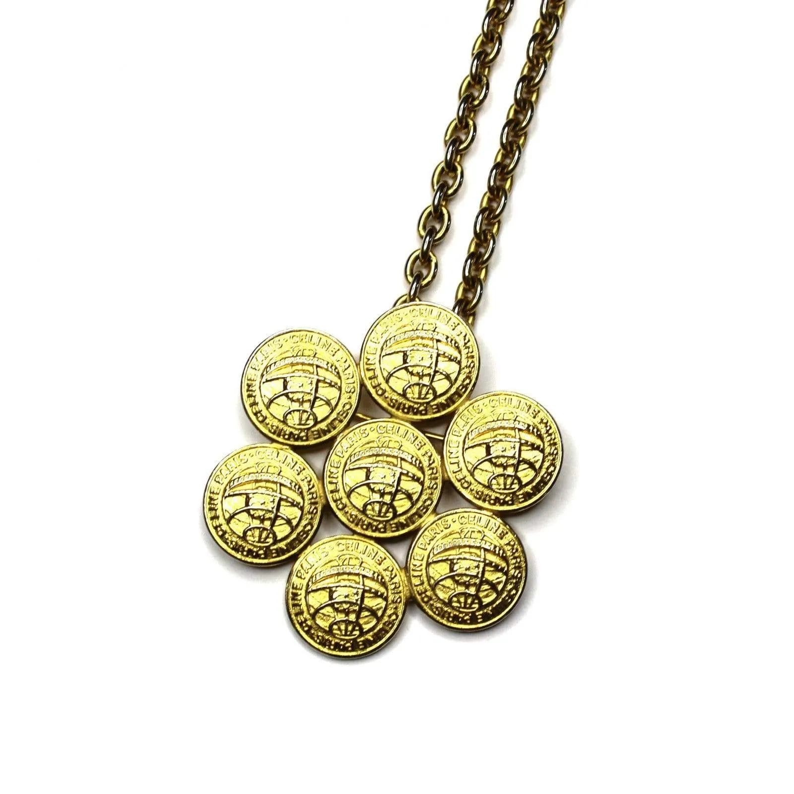 Gold Celine Multi Coin Pin Chain