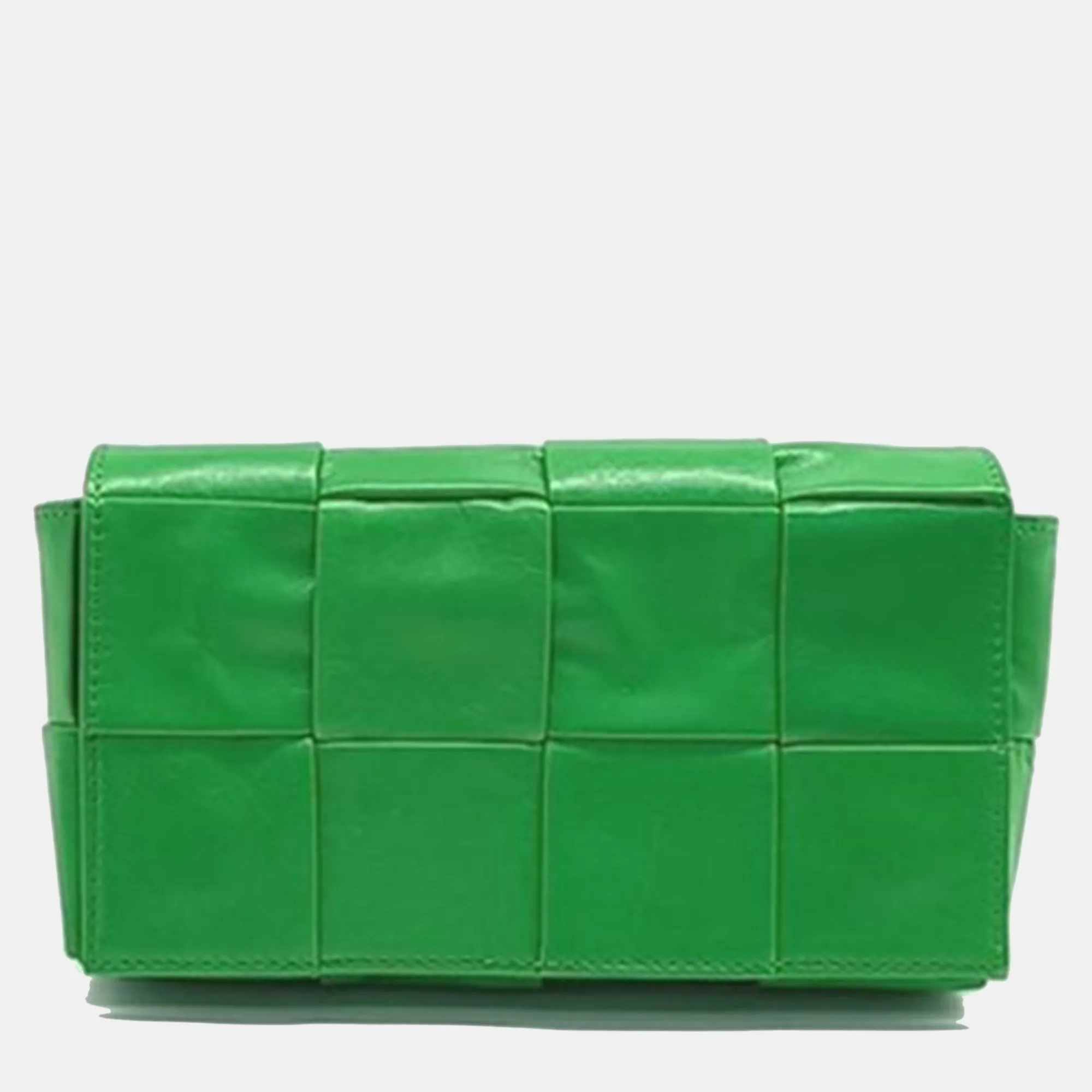 Green Leather Candy Cassette Belt Bag