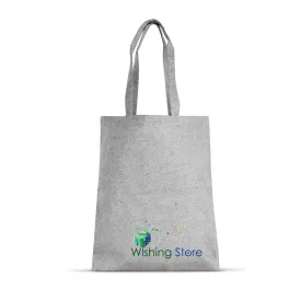 Grey Tweed Cotton Tote