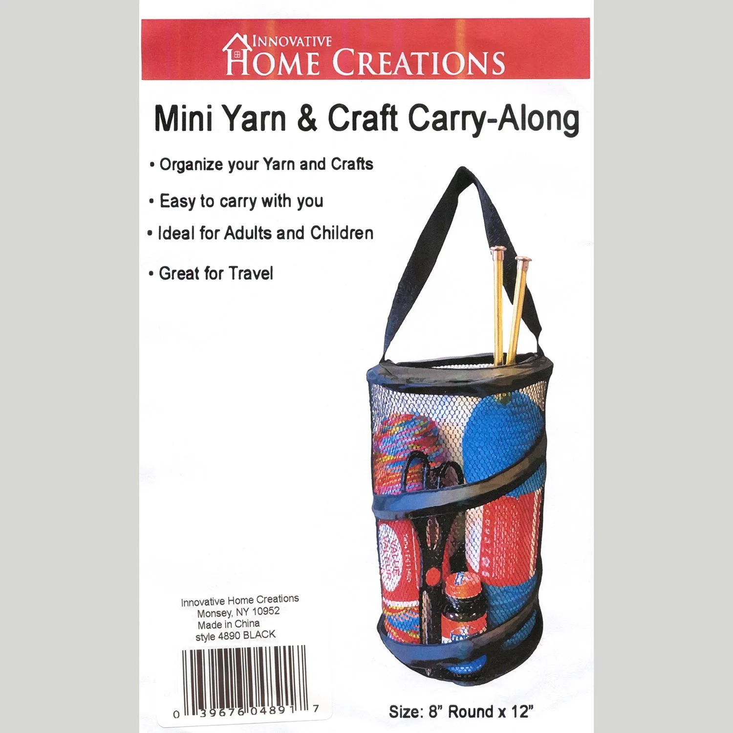 Innovative Home Creations Mini Yarn and Craft Carry Along - White