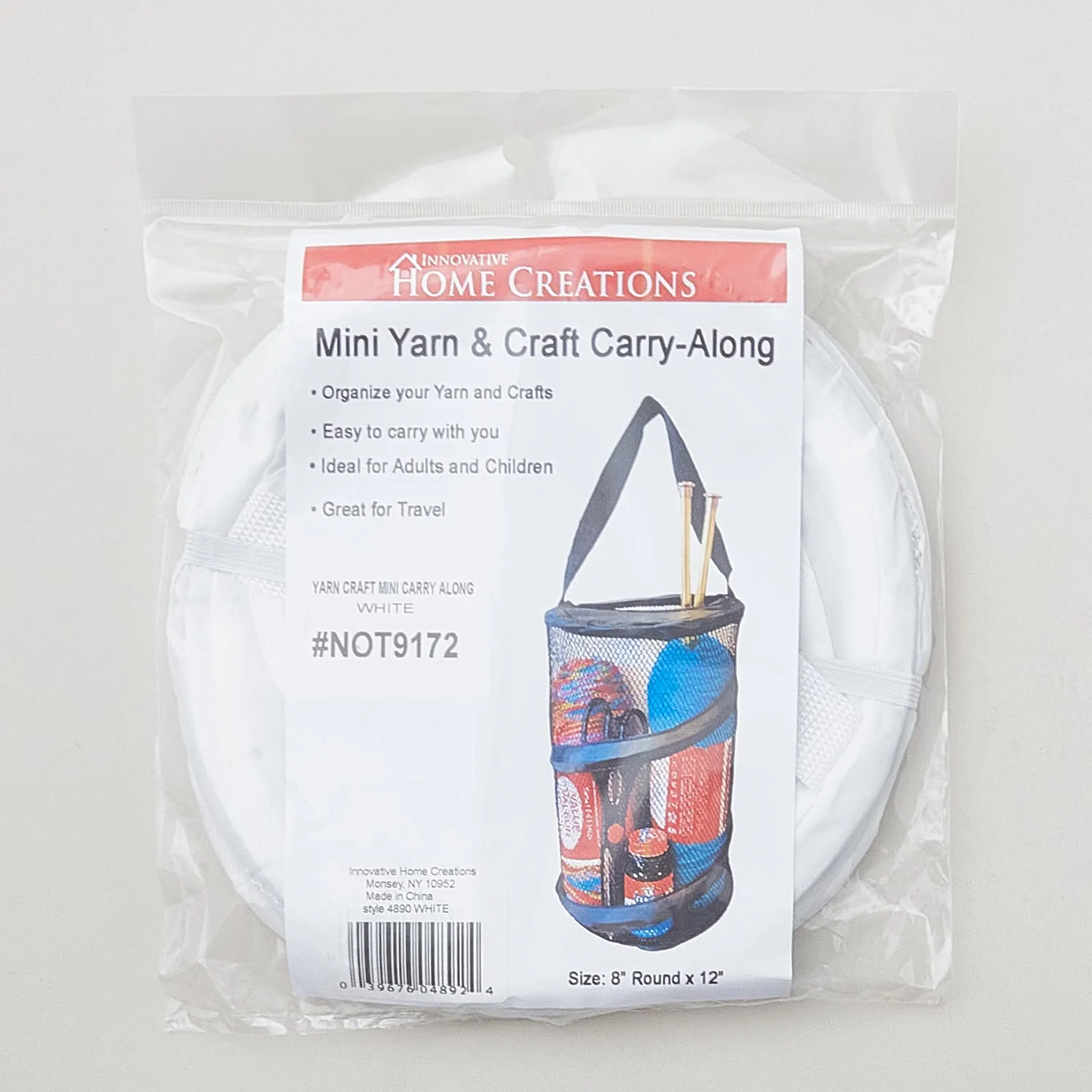 Innovative Home Creations Mini Yarn and Craft Carry Along - White