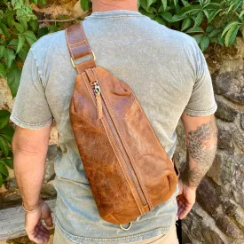 Jason Leather Sling Chest Bag